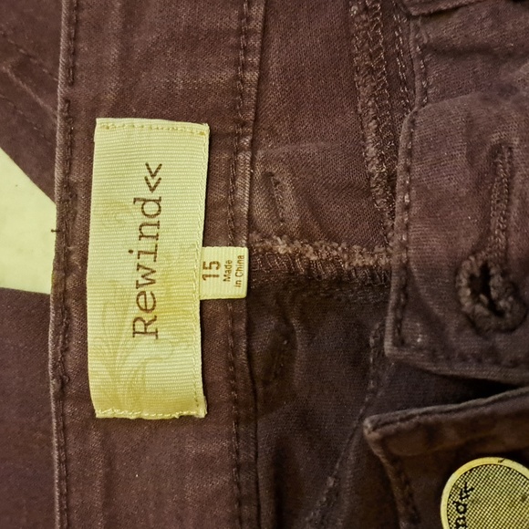 Skinny Jeans. Woman, Wine color, Size 15 - Picture 2 of 10